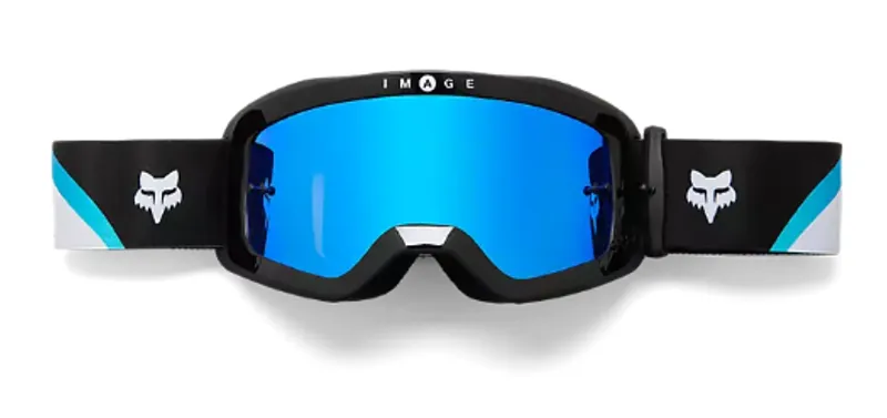 Fox Racing Main Kozmik Spark Mirrored Lens Goggles in Black/Blue